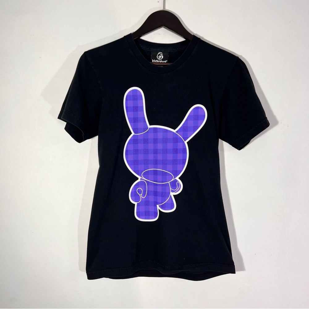 KidRobot Black/Purple Dunny T Shirt Limited Edition Mens Small Made in USA